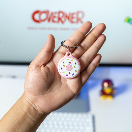 Cookie  - Premium Silicone AirTag Case with Keychain – Washable, Durable & Stylish Protection - Coverner India