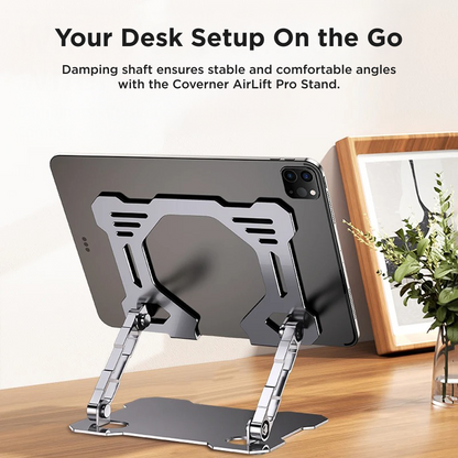 AirLift Pro - Adjustable Foldable Aluminum Stand | Tablets | Laptops | Desk Stand - Coverner India