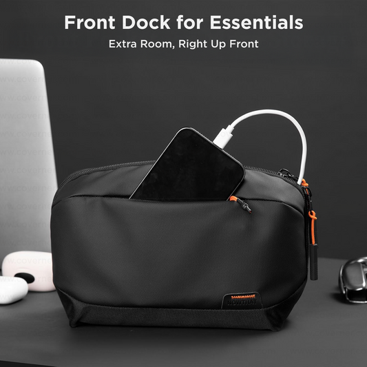 GridNest 180° Travel Tech Pouch – Large Electronics Accessories Organizer Bag | Coverner India