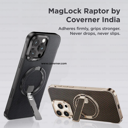 MagLock Raptor – Kevlar Magnetic 360° Ring Bracket with 52N Grip by Coverner India