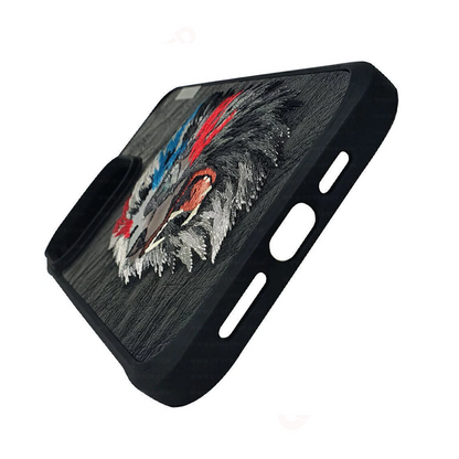 Nimmy Embroidery Leather Shockproof Case - Lion – Premium Anti-Skid Designer Case with 3D Stitching | By NIMMY DESIGN | Exclusive on Coverner India