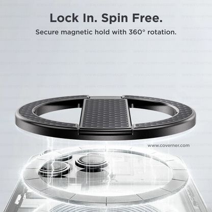 MagLock Raptor – Kevlar Magnetic 360° Ring Bracket with 52N Grip by Coverner India