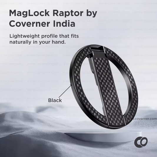 MagLock Raptor – Kevlar Magnetic 360° Ring Bracket with 52N Grip by Coverner India