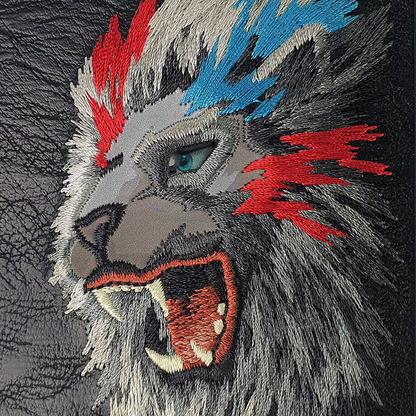 Nimmy Embroidery Leather Shockproof Case - Lion – Premium Anti-Skid Designer Case with 3D Stitching | By NIMMY DESIGN | Exclusive on Coverner India