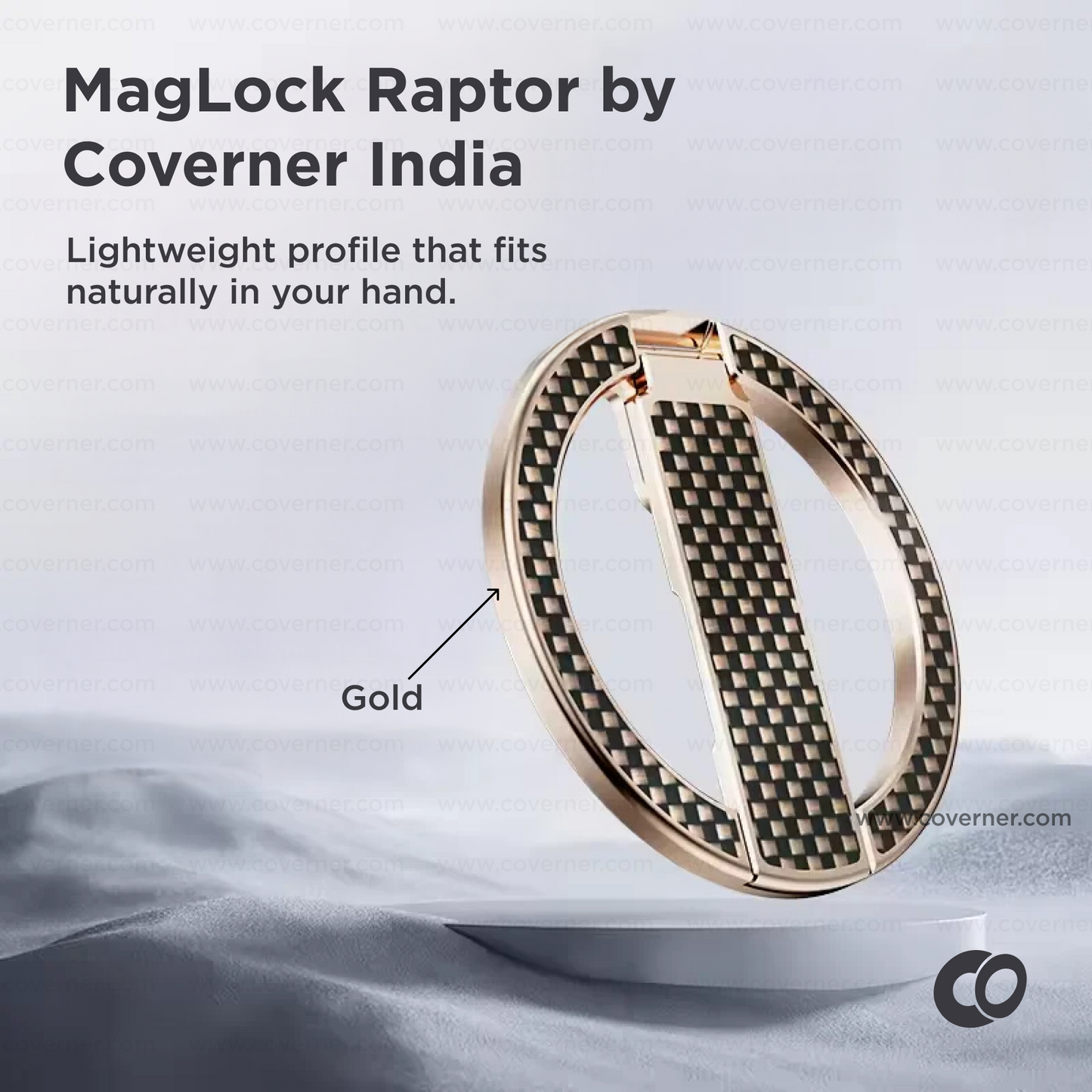 MagLock Raptor – Kevlar Magnetic 360° Ring Bracket with 52N Grip by Coverner India
