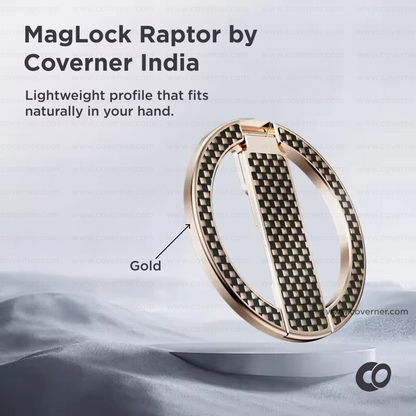 MagLock Raptor – Kevlar Magnetic 360° Ring Bracket with 52N Grip by Coverner India