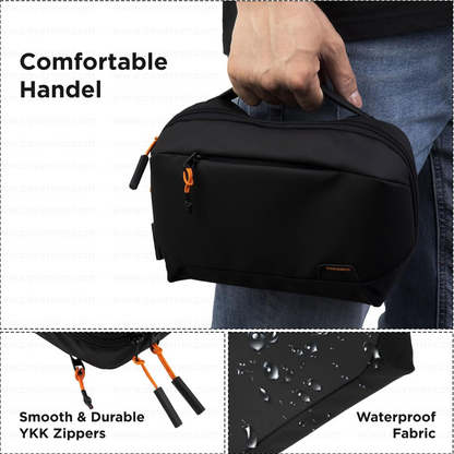 GridNest 180° Travel Tech Pouch – Large Electronics Accessories Organizer Bag | Coverner India