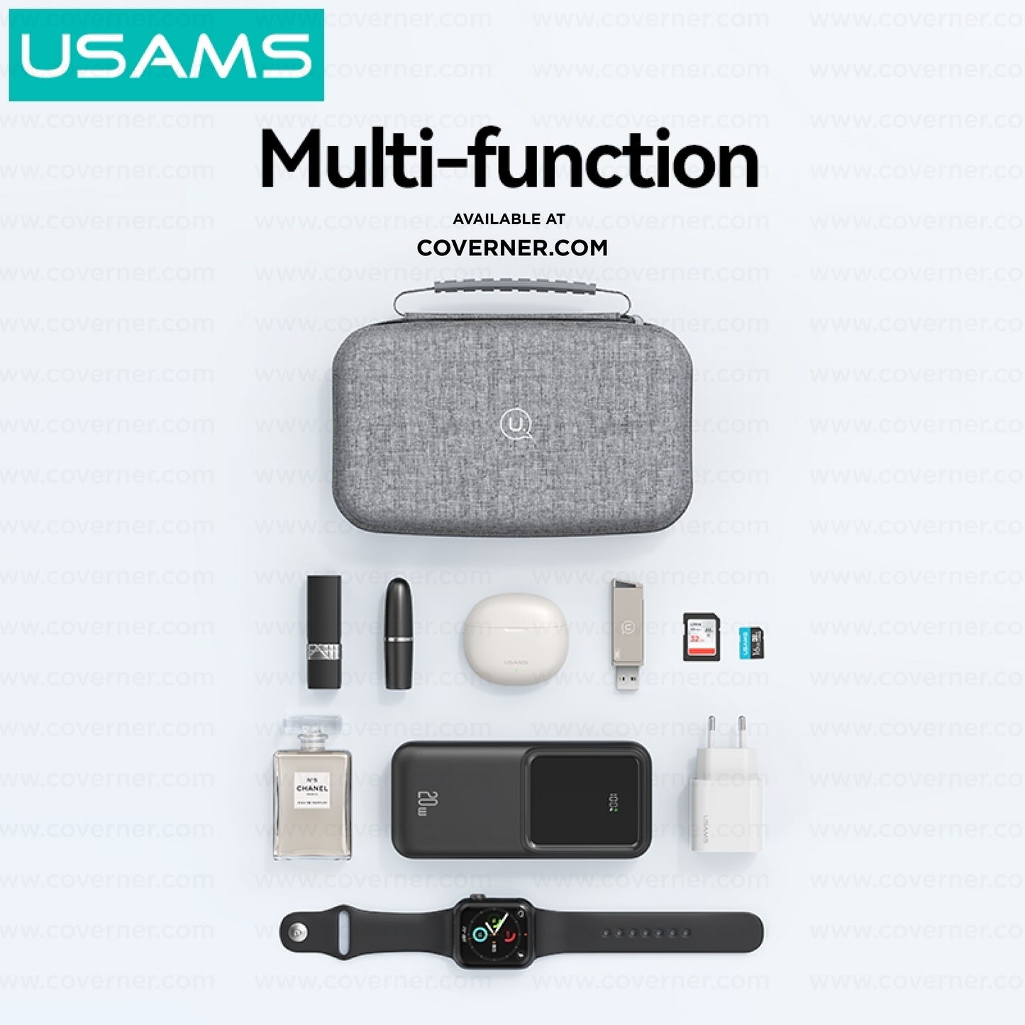 USAMS Hard Shell Organizer – Waterproof & Shockproof Storage Bag | Coverner India