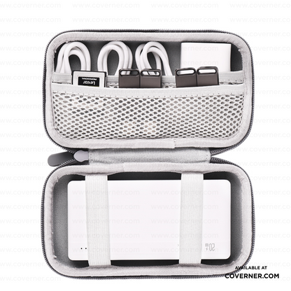 USAMS Hard Shell Power Bank Organizer – Compact, Shockproof & Anti-Scratch Case | Coverner India Exclusive