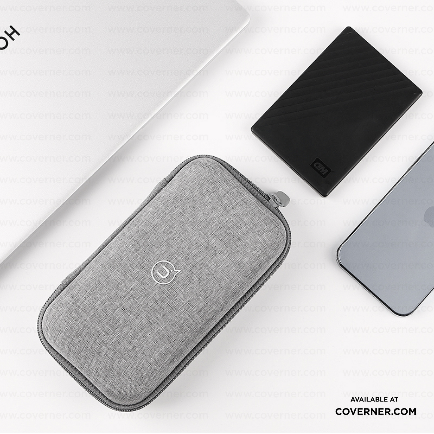 USAMS Hard Shell Power Bank Organizer – Compact, Shockproof & Anti-Scratch Case | Coverner India Exclusive