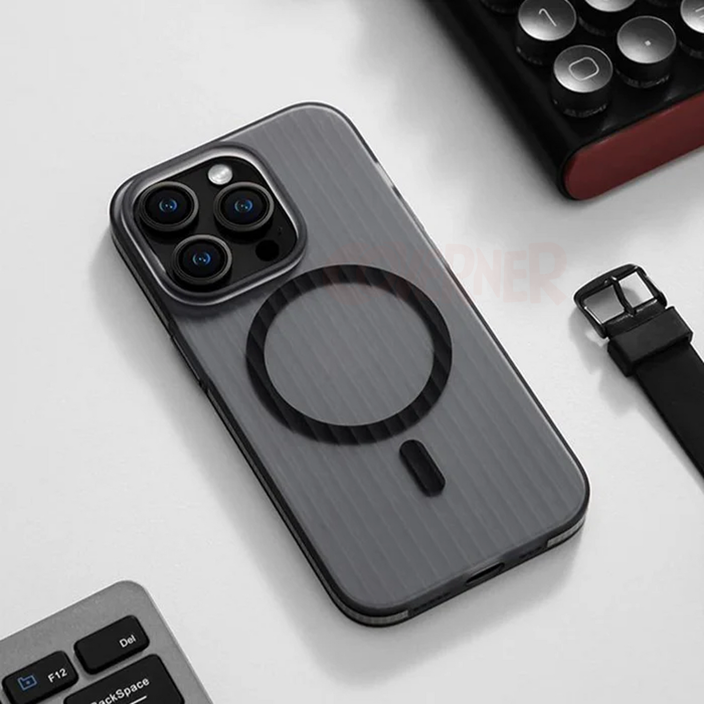 GripLine SlimFit Case – MagSafe Compatible Hybrid iPhone Case with Internal Side Stripes | Slim Fit, Camera Protection