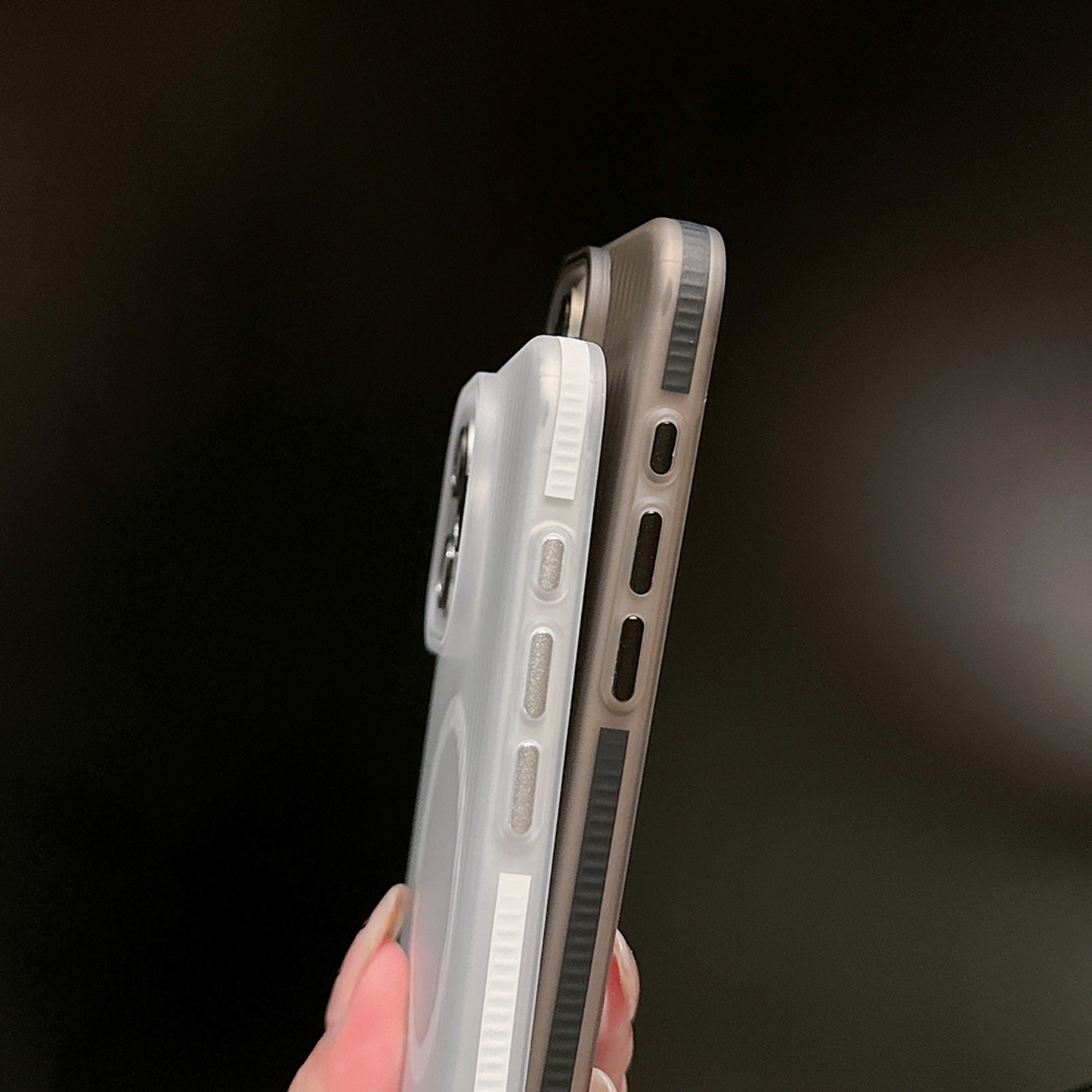 GripLine SlimFit Case – MagSafe Compatible Hybrid iPhone Case with Internal Side Stripes | Slim Fit, Camera Protection