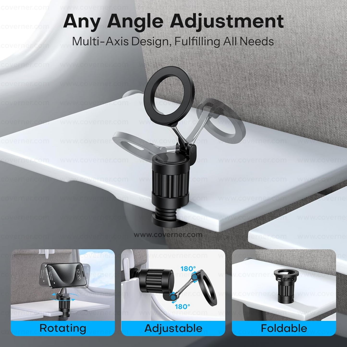MagOrbit 360 – MagSafe Magnetic Phone Stand for Desk & Travel by Coverner India