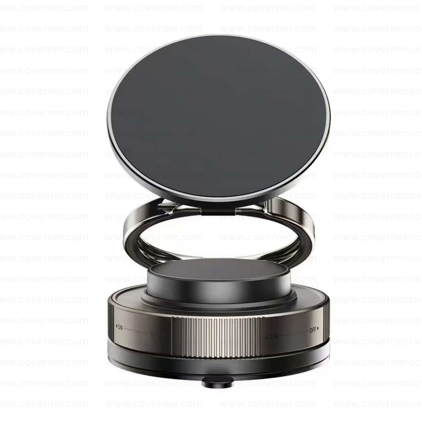 GripAxis 360 – 2025 Edition | Magnetic Vacuum Suction Phone Holder by Coverner India