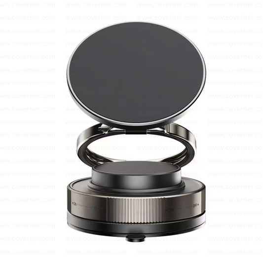 GripAxis 360 – 2025 Edition | Magnetic Vacuum Suction Phone Holder by Coverner India