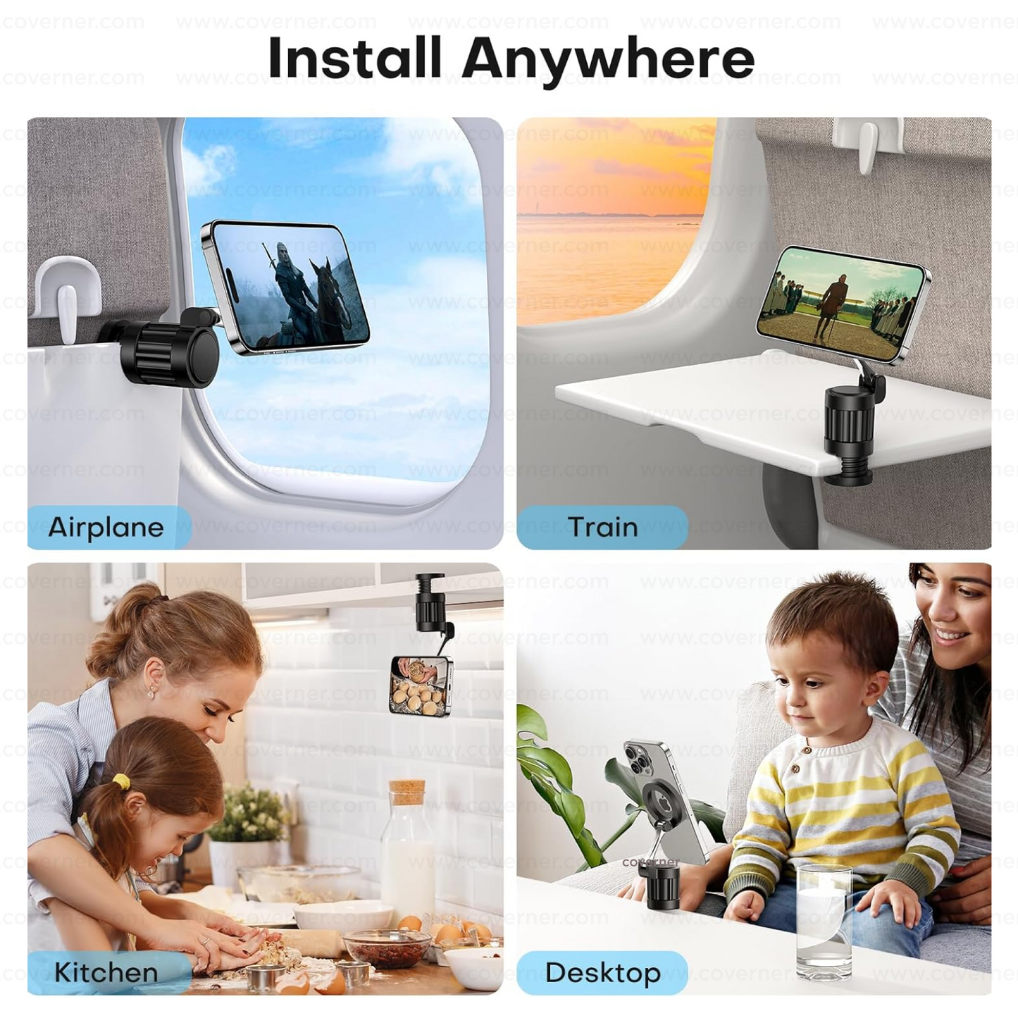 MagOrbit 360 – MagSafe Magnetic Phone Stand for Desk & Travel by Coverner India