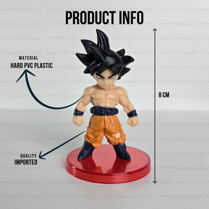 Son Goku Mini PVC Action Figure – 3” Collectible (3 Hair Variants)