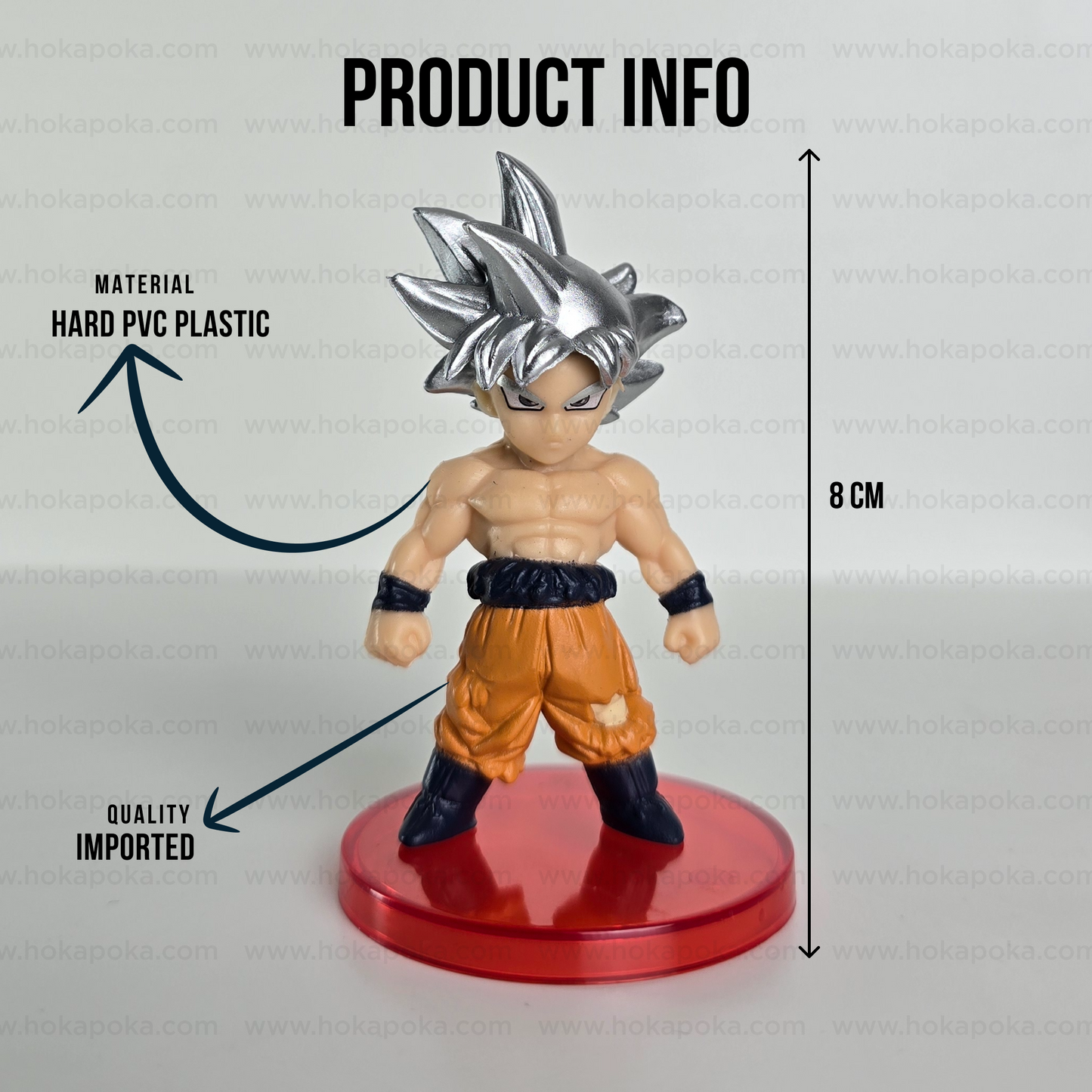 Son Goku Mini PVC Action Figure – 3” Collectible (3 Hair Variants)