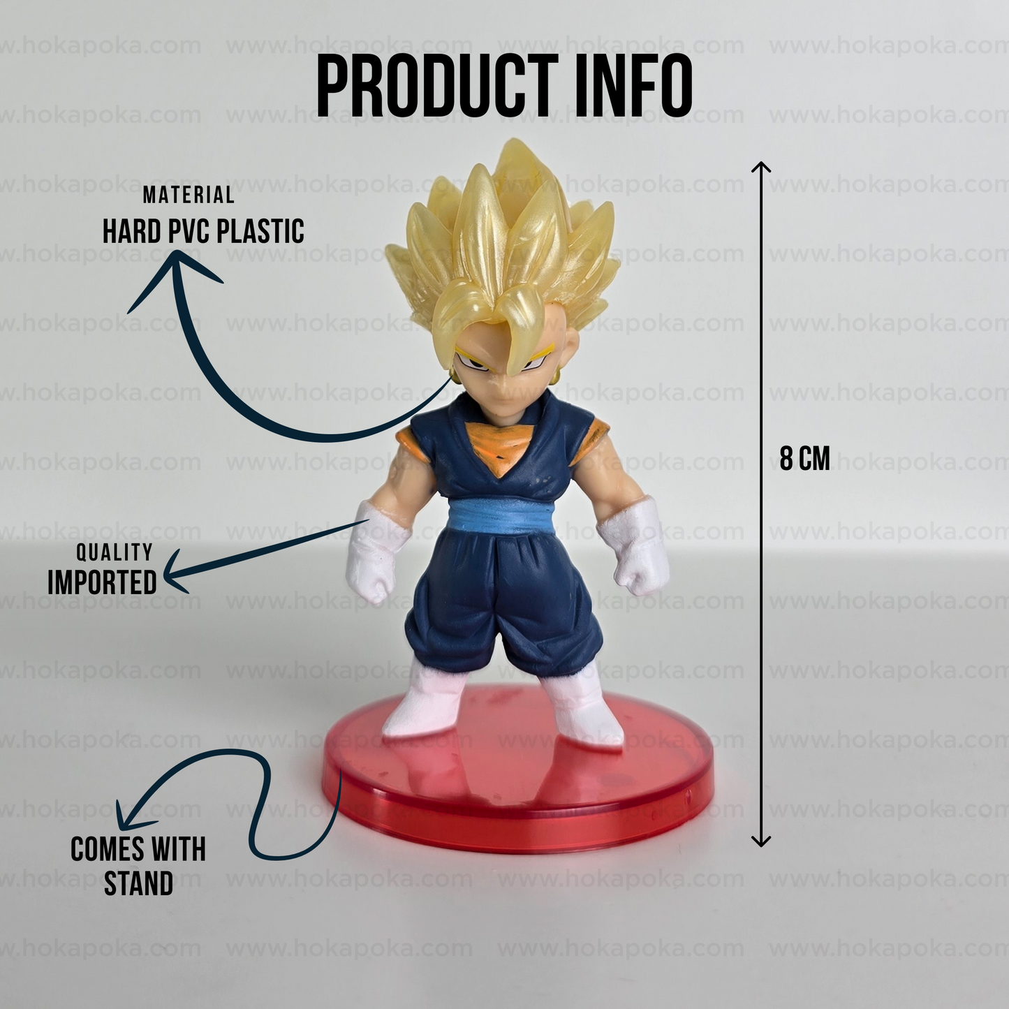 Vegito Super Saiyan Mini PVC Figure – Dragon Ball Z Collectible (7cm)