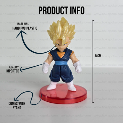 Vegito Super Saiyan Mini PVC Figure – Dragon Ball Z Collectible (7cm)
