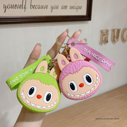 Labubu Silicone Purse Wallet & Cute Cartoon Mini Storage Bag - Strap Series BOOM