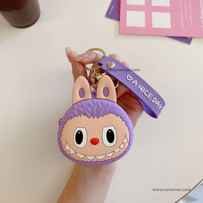 Labubu Silicone Purse Wallet & Cute Cartoon Mini Storage Bag - Strap Series BOOM