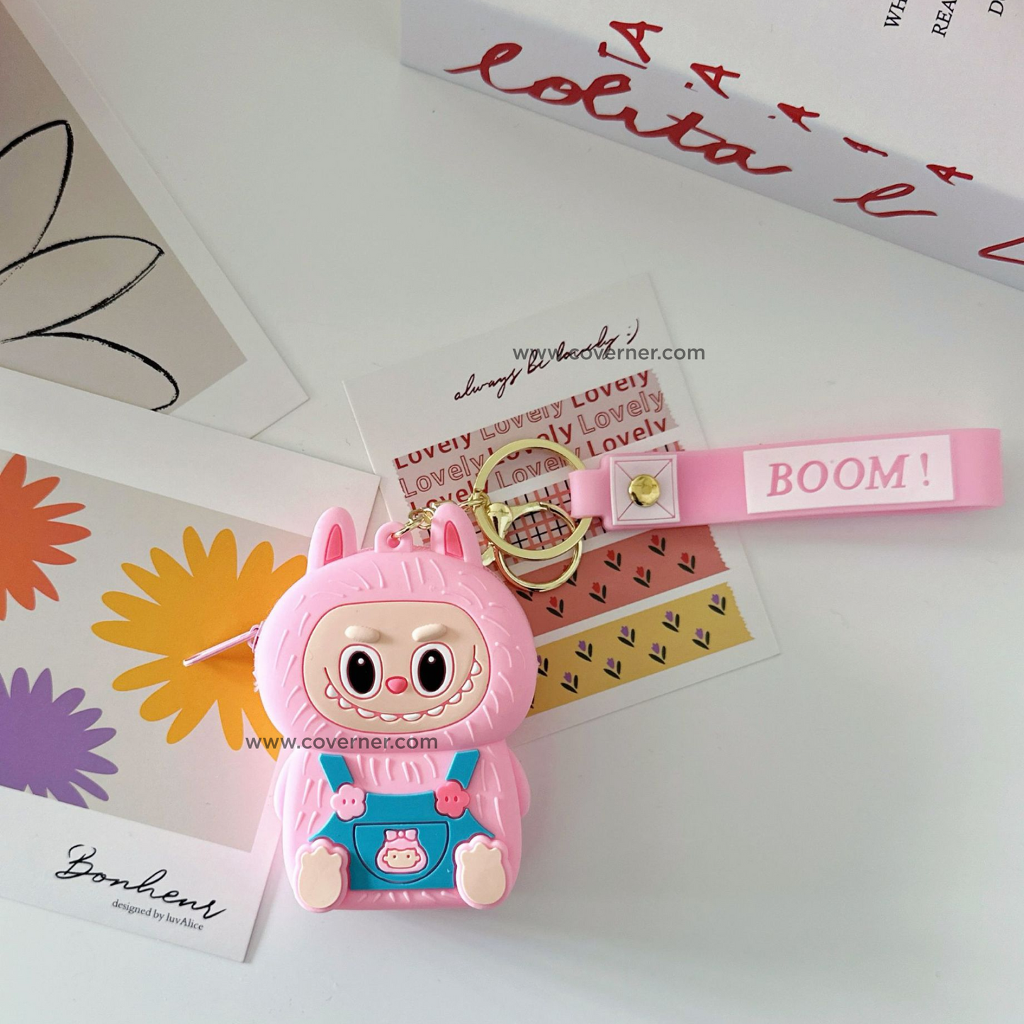Labubu Charmie Bag – Cute Cartoon Silicone Zipper Pouch