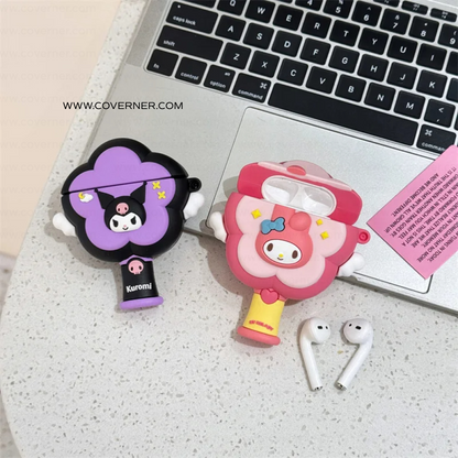 KuroMii Wand Silicone AirPods Case with Hook – Magical Anime-Inspired Cover by Coverner India