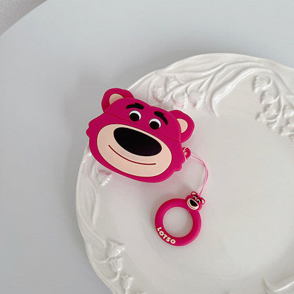 Cute Bear Airpods Cover  for Apple AirPods -  Premium Silicone Case Cover