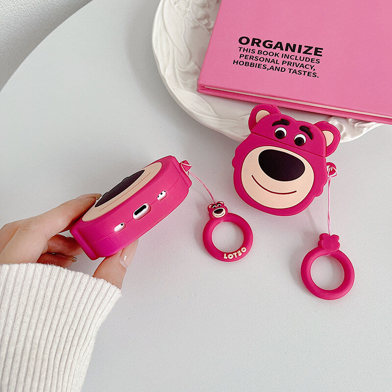 Cute Bear Airpods Cover  for Apple AirPods -  Premium Silicone Case Cover