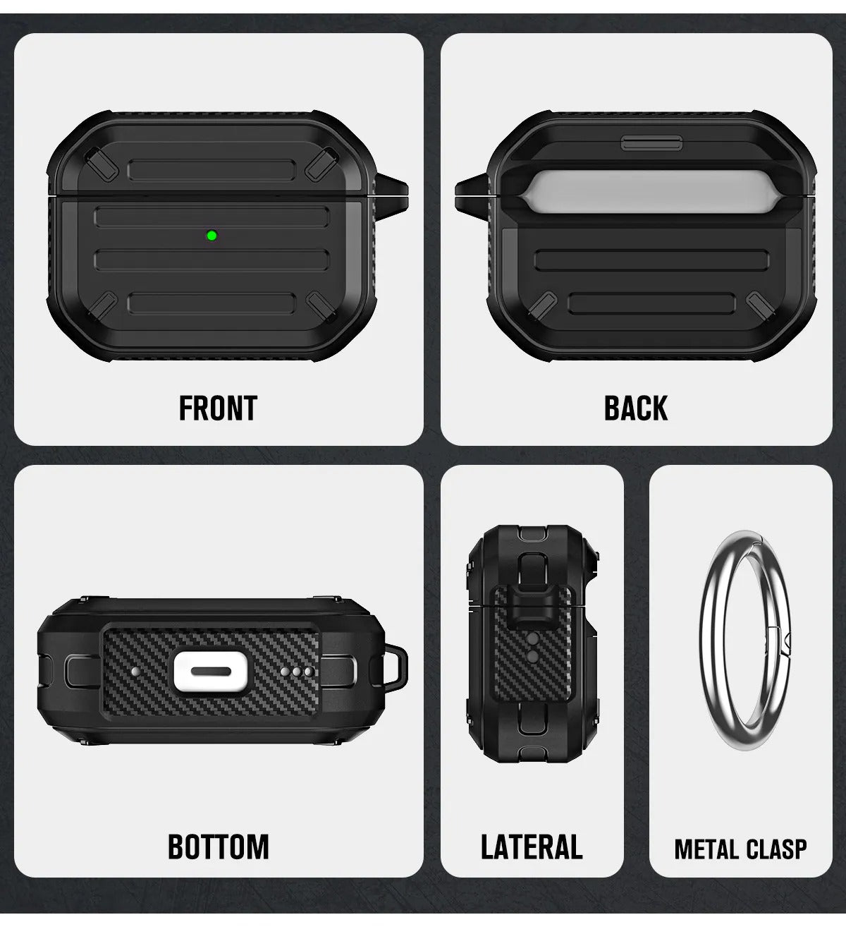 ArmorGuard Pro Rugged Protective Case for AirPods Pro & AirPods Pro 2 by Coverner India