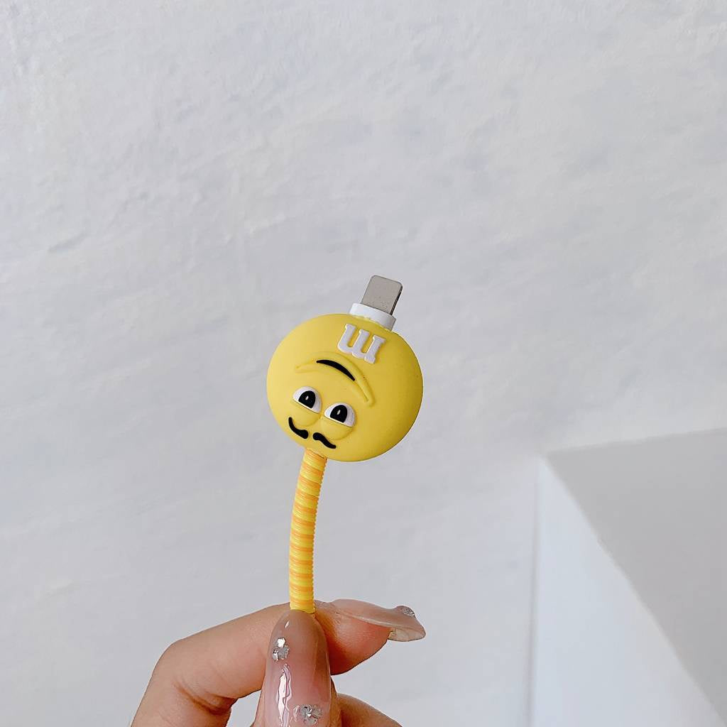 Iphone Charger Case Cover - M&M's - 4 Piece Set (With Wire Protector)